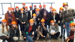 Portrait de groupe en visite chez BASF